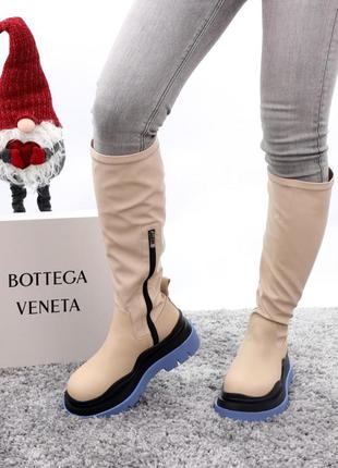 Зимние ботинки bottega veneta на меху1 фото