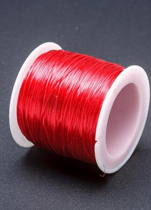 Гумка для рукоділля котушка червоний l-50м