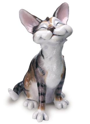 Фигурка-статуэтка коллекционная с керамики кошка «ники» англия, h-21 см