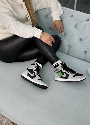 Nike jordan 1 retro high fur женские зимние кроссовки найк аир джордан