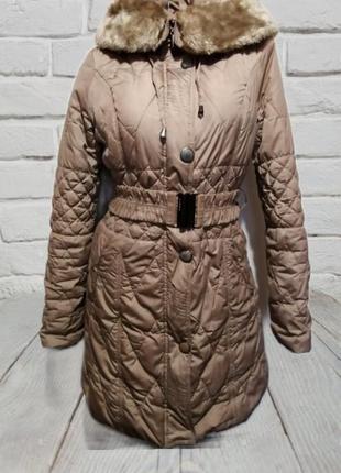 Куртка, пальто с мехом зимнее размер 44-48