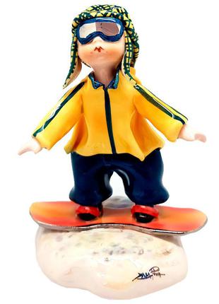 Фигурка из фарфора «маленький сноубордист» zampiva, h-17; l-10см (517-0067)