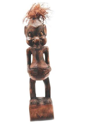 Статуетка з дерева «абориген хлопчик асмат» індонезія, h-35 см1 фото