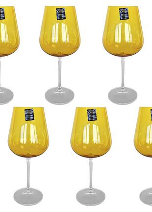 Бокалы для вина bohemia «amudsen» color 6шт, h-25 см, 670 мл2 фото