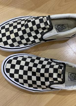 Слипоны vans в клетку в шашечку slip-on checkerboard3 фото