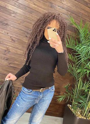 Водолазка гольф в рубчик3 фото