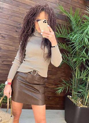 Водолазка гольф в рубчик2 фото