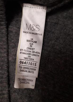 Серый шерстяной свитер кофта m&s marks&spencer7 фото