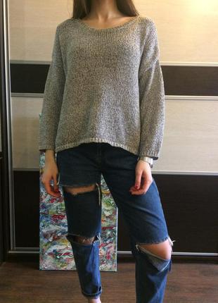 Идеальный светло-серый свитер на весну размер s-m1 фото