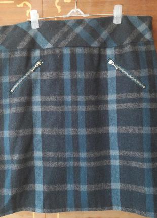 Спідниця тепла на зиму в клітинку