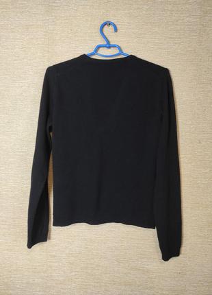 Черный шерстяной свитер джемпер пуловер7 фото