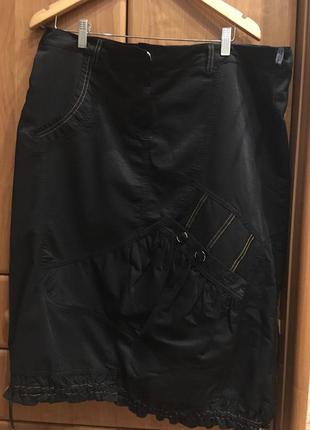 Черная юбка большого размера2 фото