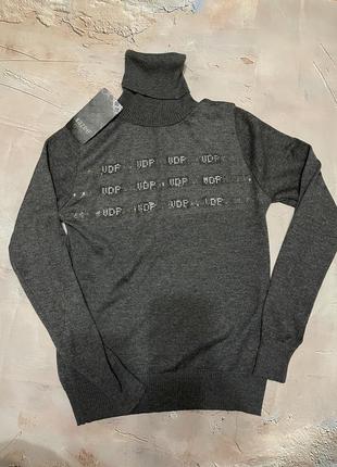 Серый гольф вискоза свитерок свитер гольфик кофточка размер xs a