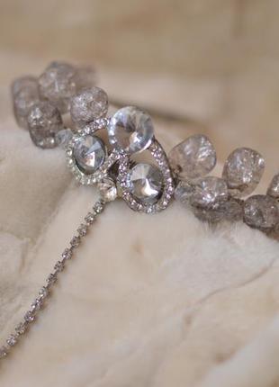 Корона, диадема из горного хрусталя "афина"