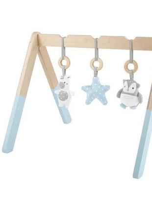 Дерев'яна яна арка playtive® з 3 плюшевими підвісками дерев'яна дуга з іграшками для малюків3 фото