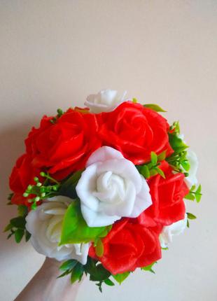 Мильні троянди, букет з мила ручної роботи2 фото