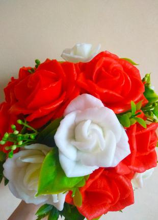 Мильні троянди, букет з мила ручної роботи3 фото