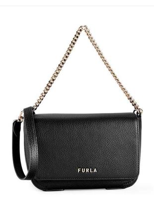 Sale‼️‼️понижка! женская сумка furla maya crossbody черная оригинал натуральная кожа9 фото