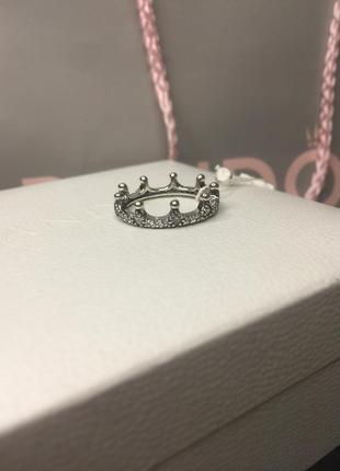 Кольцо пандора серебряное корона королевы диадема с камнями камушками новое с биркой серебро проба 9253 фото
