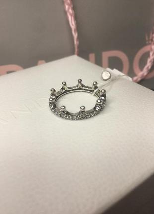Кольцо пандора серебряное корона королевы диадема с камнями камушками новое с биркой серебро проба 9254 фото