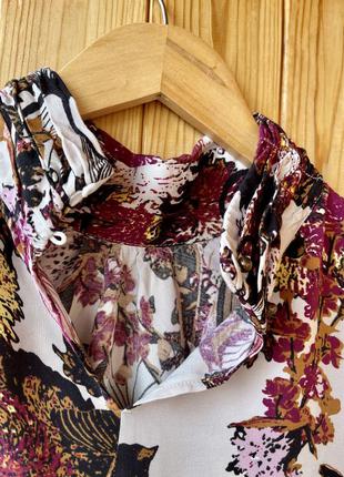 Блуза топ с крупными цветами скандинавия9 фото