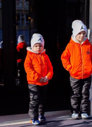 Зимний детский костюм для мальчиков и девочек, размеры на рост 104 - 1342 фото