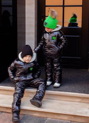 Зимний детский костюм для мальчиков и девочек, размеры на рост 104 - 1342 фото