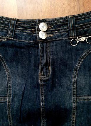 Крутая джинсовая юбка, р.27, турция4 фото