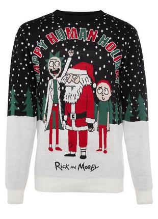Рождественский джемпер primark "rick &amp; morty"