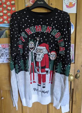 Рождественский джемпер primark rick &amp; morty / год и морти 6