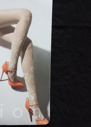 Фантазийные черные колготки 2-s 20 den levante fashion с рисунком