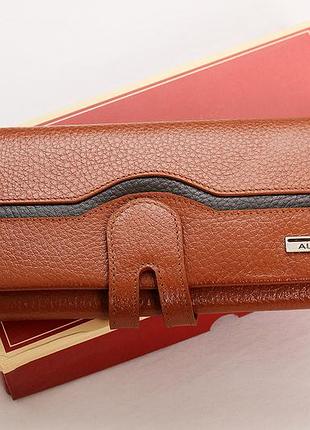 Жіночий шкіряний турецький гаманець alpe коричневий 7167-5503