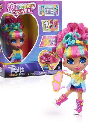 Hairdorables кукла хэрдораблс тролли мировой тур loves trolls world tour