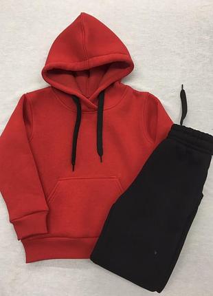 Модний теплий спортивний костюм худі та спортивні штани на резинці