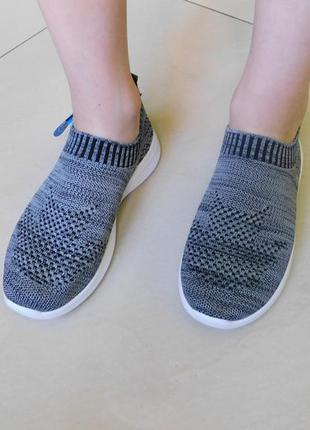 Комфортные летние кроссовки - слипоны унисекс, текстильные,  р. 31 - 33 (19,0 - 20,0 см) распродажа!2 фото