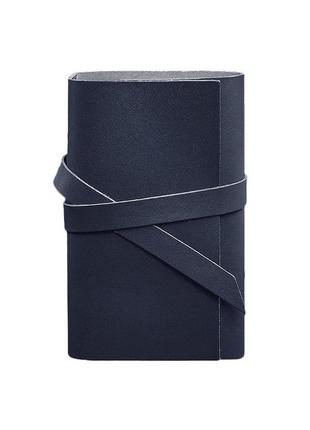 Блокнот кожаный, софт-бук темно синий 120 листов (ручная работа)1 фото