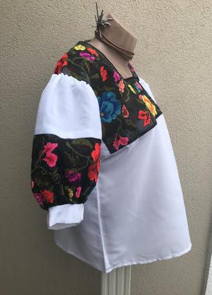 Винтажная блуза с вышивкой,открытая спина ,вышиванка комбинированная,ручная работа2 фото