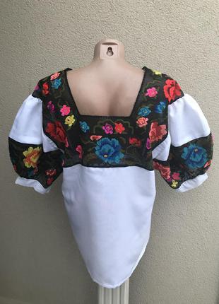 Винтажная блуза с вышивкой,открытая спина ,вышиванка комбинированная,ручная работа4 фото