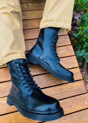 Ботинки dr.martens mono black (premium)7 фото