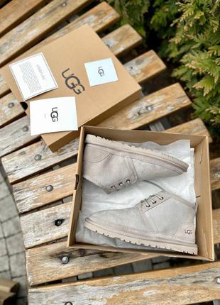 🔹🔹🔹угги в стиле ugg neumel light grey suede7 фото