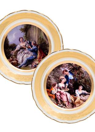 Набор декоративных тарелок «классика барокко» gloria, 2 шт., d-25 см (264-2509a)1 фото