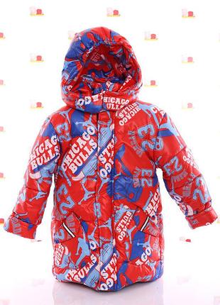 Куртка на синтепоне. евро красный для мальчика