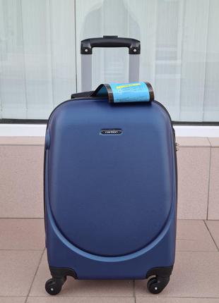 Чемодан валіза прочный надежный carbon royal blue2 фото