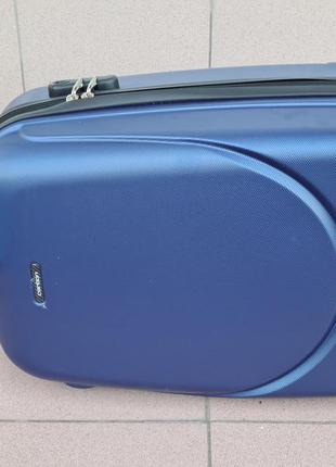 Чемодан валіза прочный надежный carbon royal blue5 фото