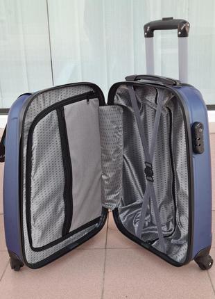 Чемодан валіза прочный надежный carbon royal blue9 фото