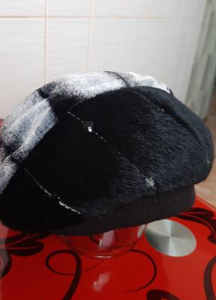 Зимова шапка-берет1 фото