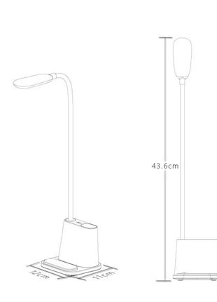 Настольная светодиодная лампа usb с держателем для телефона, павербанком и органайзером для канцелярии3 фото