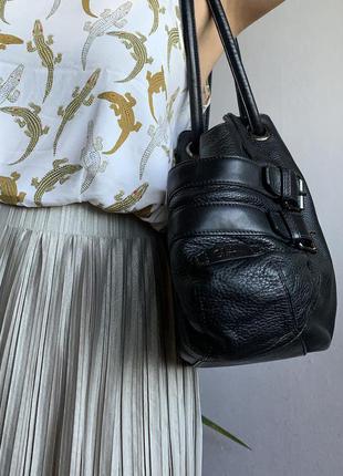 Кожаная сумка - мешок классическая сумочка кожа6 фото