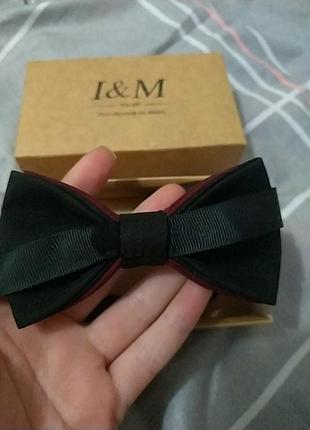 Бордова краватка метелик2 фото