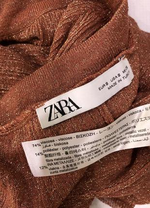 Zara, нарядная блузка, бант , люрекс , оригинал6 фото